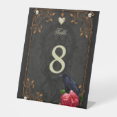 ゴシックスカルとレイヴン。 台座サイン (正面)