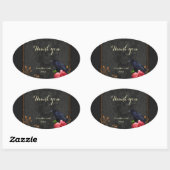 ゴシックスカルとレイヴン。 楕円形シール (シート)