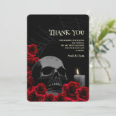 ゴシックスカルとレッドローゼハロウィン結婚ズ サンキューカード (スタンド正面)