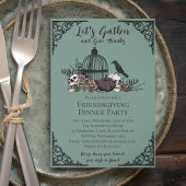 ゴシックスカルと与えバラ感謝してい友好 招待状