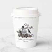 ゴシックスカルと与えバラ感謝してい友好 紙コップ (正面)