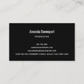 ゴシックスカルと赤い花と金ゴールド葉 名刺 (裏面)