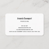 ゴシックスカルと赤い花と金ゴールド葉 名刺 (裏面)