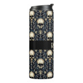 ゴシックスカルと青フローラ タンブラー (回転左)