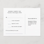 ゴシックスカルのフローラ曲リクエストRSVPポストカード インビテーションポストカード (裏面)