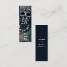 ゴシックスカルひまわりヴィンテージ暗色学院 スキニー名刺
