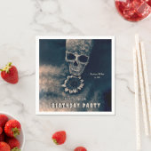 ゴシックスカルひまわりRIP To her 20 s スタンダードカクテルナプキン (インサイチュ)