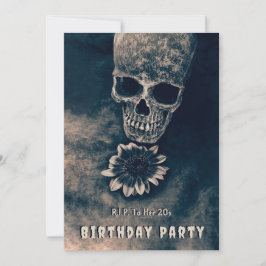 ゴシックスカルひまわりRIP To her 20 s 招待状