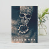 ゴシックスカルひまわりRIP To her 20 s 招待状 (スタンド正面)