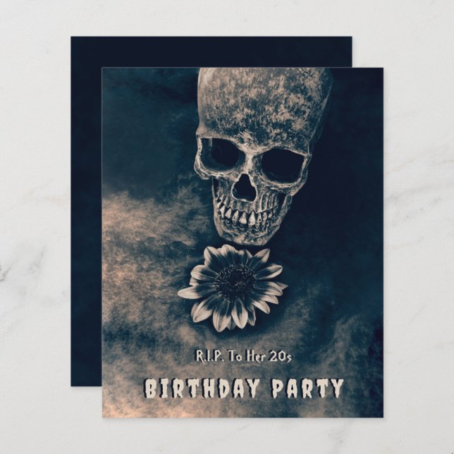 ゴシックスカルひまわりRIP To her 20s Budget (正面/裏面)