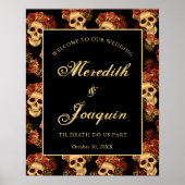 ゴシックスカルへようこそハロウィーン結婚 ポスター (正面)