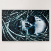 ゴシックスカルアート:不気味な死の金属シギル ジグソーパズル (横)