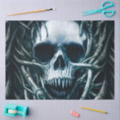 ゴシックスカルアート：不気味な死の金属シギル 薄葉紙 (クラフト)