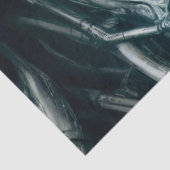 ゴシックスカルアート：不気味な死の金属シギル 薄葉紙 (詳細)