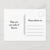 ゴシックスカルイエローバースデーパーティーRIP To Her 20s インビテーションポストカード (裏面)