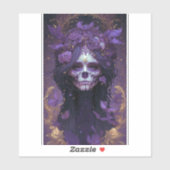 ゴシックスカルウィメンダークファンタジーアート シール (シート)