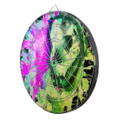 ゴシックスカルウォーターカラーハロウィンネオンアート ダーツボード (正面右)