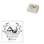 ゴシックスカルエレガントヴィンテージ植物書 ラバースタンプ (押印)