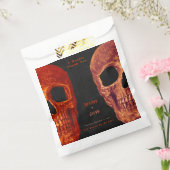 ゴシックスカルオレンジブラックハロウィンサンキュー フェイバーバッグ (封をした状態)