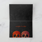 ゴシックスカルオレンジブラックハロウィーン保存日 案内状 (内部)