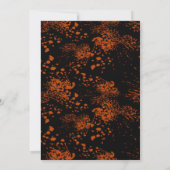 ゴシックスカルオレンジ（ばちゃばちゃ）跳ねるハローウィンパーティ 招待状 (裏面)