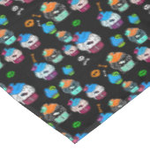 ゴシックスカルカップケーキかわいい テーブルクロス (アングル)