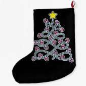 ゴシックスカルクリスマスツリーストッキング ラージクリスマスストッキング (裏面)