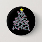 ゴシックスカルクリスマスツリーボタン 缶バッジ (正面)