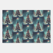 ゴシックスカルクリスマスラッピング紙 ラッピングペーパーシート (正面)