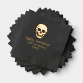 ゴシックスカルシルエットハッピーハローウィン名 箔ナプキン (インサイチュ (積み重ね))