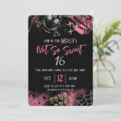 ゴシックスカルスウィート16バースデーパーティーの招待 招待状 (スタンド正面)