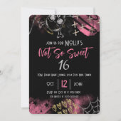 ゴシックスカルスウィート16バースデーパーティーの招待 招待状 (正面)