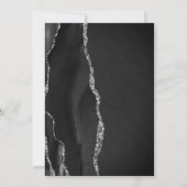 ゴシックスカルズブラックシルバー結婚式招待状 (裏面)