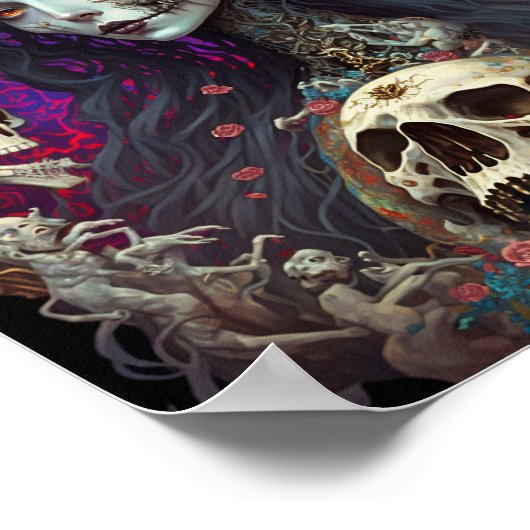 ゴシックスカルゾンビウーマンゴシック ポスター (角)