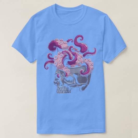ゴシックスカルタコ触手脳タコ愛好家 Tシャツ (デザイン正面)