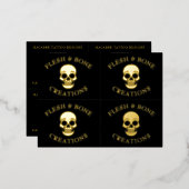 ゴシックスカルタトゥーアーティストフォイルビジネスカード 箔招待状ポストカード (正面/裏面)