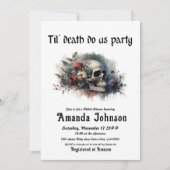 ゴシックスカルティルデスドウアメリカパーティーブライダルシャワー 招待状 (正面)