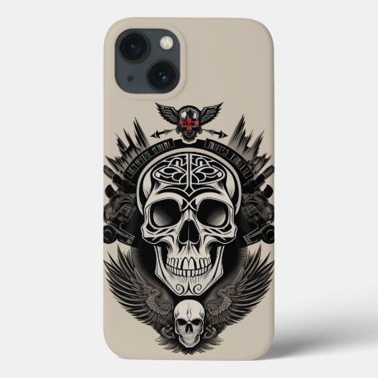 ゴシックスカルデザイン Case-Mate iPhoneケース (裏面)