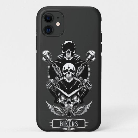 ゴシックスカルデザイン Case-Mate iPhoneケース (裏面)