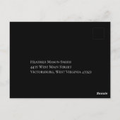 ゴシックスカルハロウィンウェディング返信カード ポストカード (裏面)