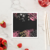 ゴシックスカルハロウィンスウィート16バースデーパーティー スタンダードカクテルナプキン (インサイチュ)