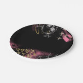 ゴシックスカルハロウィンスウィート16バースデーパーティー ペーパープレート (アングル)