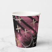 ゴシックスカルハロウィンスウィート16バースデーパーティー 紙コップ (裏面)