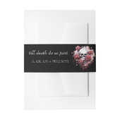 ゴシックスカルハロウィーン結婚式招待状 招待状ベリーバンド (正面例)