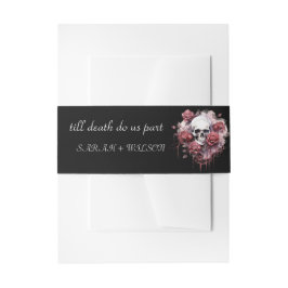ゴシックスカルハロウィーン結婚式招待状 招待状ベリーバンド