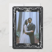 ゴシックスカルハロウェディングレトロ結婚式招待状 招待状 (裏面)