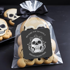 ゴシックスカルハローウィンパーティ スクエアシール