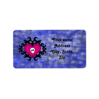 ゴシックスカルハート ラベル