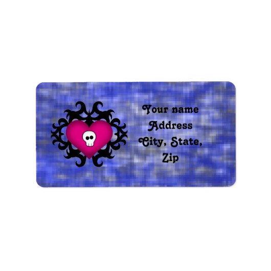 ゴシックスカルハート ラベル (正面)