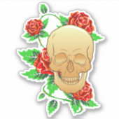 ゴシックスカルバラとつる植物防水 シール (正面)